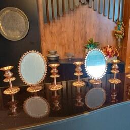 آینه و شمعدان مسی