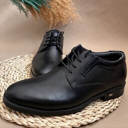 کفش مردانه پسرانه رسمی و اداری چرم طبیعی اصل مدل کلاسیک مشکی  سایز 39 تا46