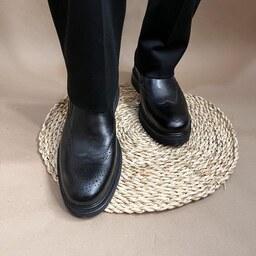کفش مردانه رسمی مجلسی چرم طبیعی اصل  مدل هشترگ اریسته مشکی  (40تا44)
