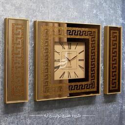 ساعت دیواری آینه ای برنز طلایی ورساچ(ارسال رایگان،تولید کننده اصلی)
