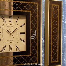 ساعت دیواری آینه ای برنز طلایی (ارسال رایگان، تولیدکننده اصلی)