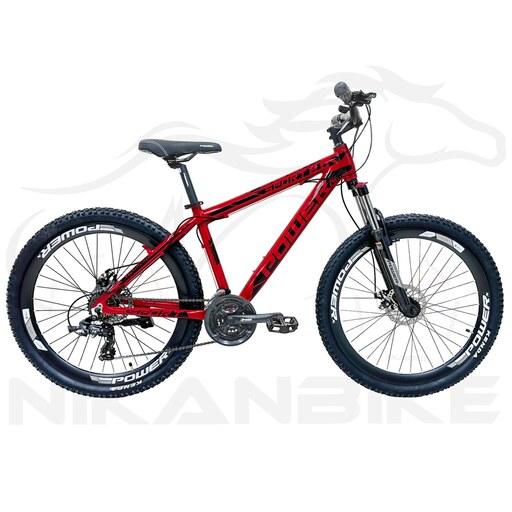دوچرخه کوهستان پاور سایز 27.5 مدل SPORT2.0D AT دیسکی (21 دنده) قرمز-مشکی.کد 1016012