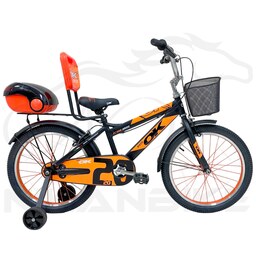 دوچرخه بچگانه اوکی سایز 20 آهنی مدل PRADO - HR 212 مشکی-نارنجی.کد 1018027