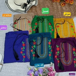 شومیز نخی گلدوزی فری سایز 36تا48