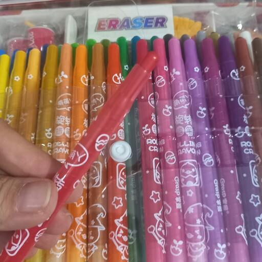 مداد شمعی پیچی 36 تایی خارجی جدید