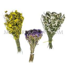  گل خشک مدل گل زنبوری مناسب برای گلدان و ساخت دسته گل رنگبندی و حجم گل مطابق با تصاویر