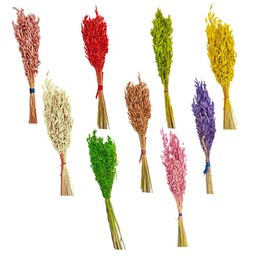 گل خشک مدل یولاف رنگبندی متنوع مناسب تزیین گلدان مناسب ساخت دسته گل رنگبندی و تعداد گل مطابق با عکس