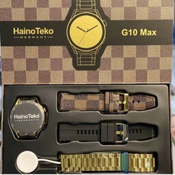ساعت هوشمند هاینوتکو مدل G10 Max همراه بند سیلیکونی و چرمی اضافه