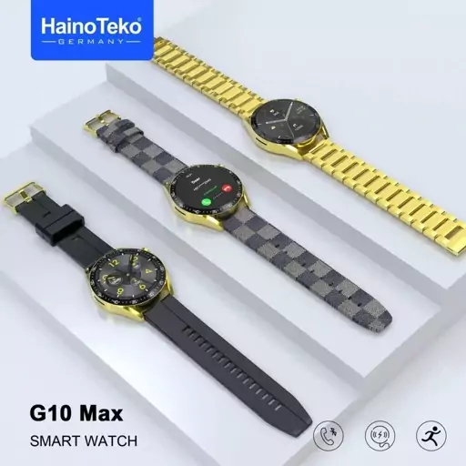 ساعت هوشمند هاینوتکو مدل G10 Max همراه بند سیلیکونی و چرمی اضافه