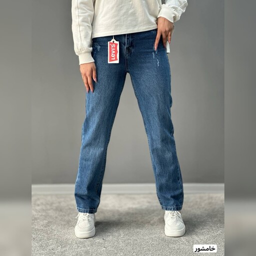 شلوار جین مام استایل راسته قد 100 شلوار جین زنانه مام استایل سایز 36 تا 46..