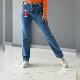 شلوار جین زنانه راسته کلاسیک شلوار جین راسته شلوار زنانه سایز 40 تا 50 کیفیت عالی.