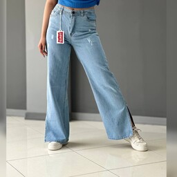 شلوار جین بگ چاکدار شلوار جین زنانه بگ سایز 38 تا 46 کیفیت عالی