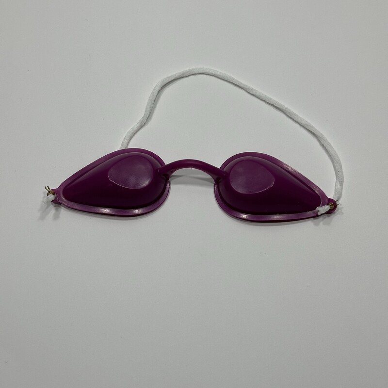عینک لیزر پک آلومینیومی زیپ کیپ، مخصوص ال ای دی تراپی و لیزر موهای زائد، رنگی