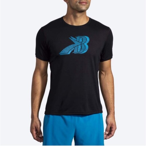 تیشرت ورزشی مردانه بروکس اورجینال برند آمریکایی مدل Brooks Distance Short Sleeve کد2