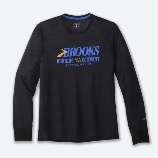 آستین بلند ورزشی مردانه بروکس اورجینال مدل Brooks  Distance Graphic Long Sleeve کد26