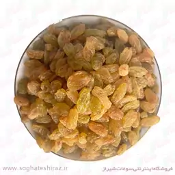 کشمش سبز ارگانیک درجه یک سوغات شیراز  بسته 1 کیلویی 