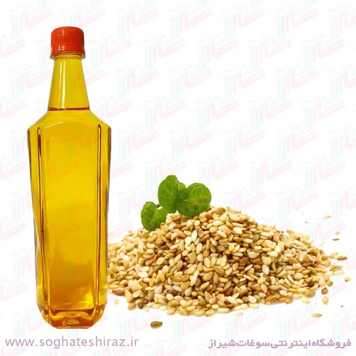 روغن ارده کنجد ارگانیک سوغات شیراز بطری 1 لیتری