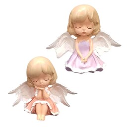 مجسمه دکوری دختر فرشته ناز مجموعه 2 عددی