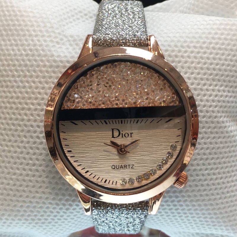 ساعت دخترانه دیور Dior بند شاین 