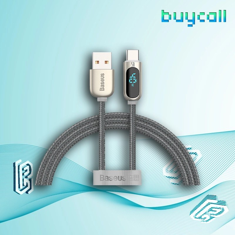 کابل تبدیل USB به Type-C باسئوس مدل Digital Display of Power CATSK طول 1 متر