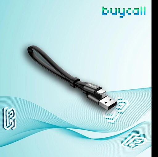 کابل تبدیل USB به microUSB و لایتنینگ باسئوس مدل Two-in-One CALMBJ طول 23سانتی متر 