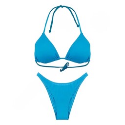مایو شنا زنانه دوتکه بیکینی بندی MODA ITALIA001 MGH، آبی