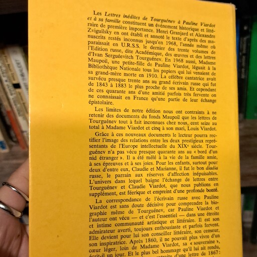 کتاب زبان فرانسوی Ivan Tourguelnec Letters Inedites a pauline viardot et a sa famille  اورجینال 