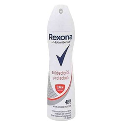 اسپری دئودورانت زنانه رکسونا مدل Antibacterial 10x حجم 200 میل Rexona Antibacterial Protection 10X Deodorant Spray For W