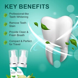 سفید کننده  اسپری تمیز کننده دهان و دندان، اسپری دهانی روشن کننده دندان، پاک کننده قوی لکه، حفظ سلامت دندان ها و لثه ها