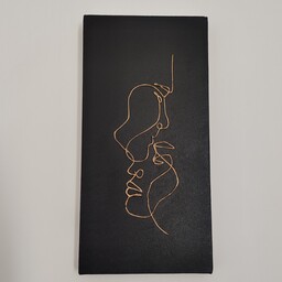 تابلو مینیمال برجسته دست ساز با ورق طلا 