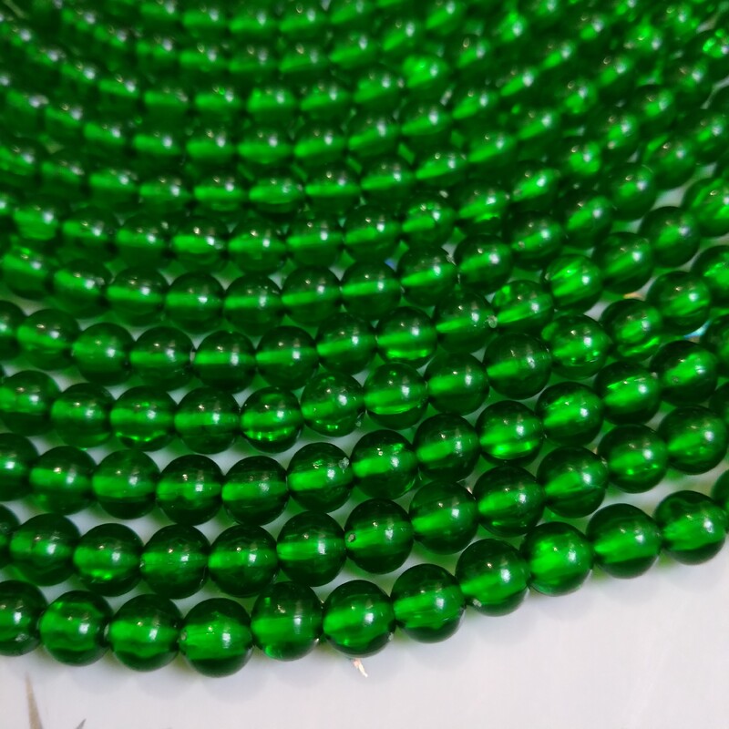 تسبیح هزارتایی مهره پلاستیکی رنگ سبز  سایز 6