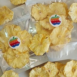 میوه خشک آناناس طبیعی 100 گرمی با کیفیت عالی و قیمت مناسب و بسته بندی پلاستیک