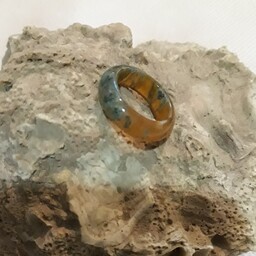 حلقه سنگی با نقوش طبیعی سایز51
