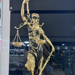 مجسمه بانوی عدالت بزرگ  برنزی تمام قلم کاری شده