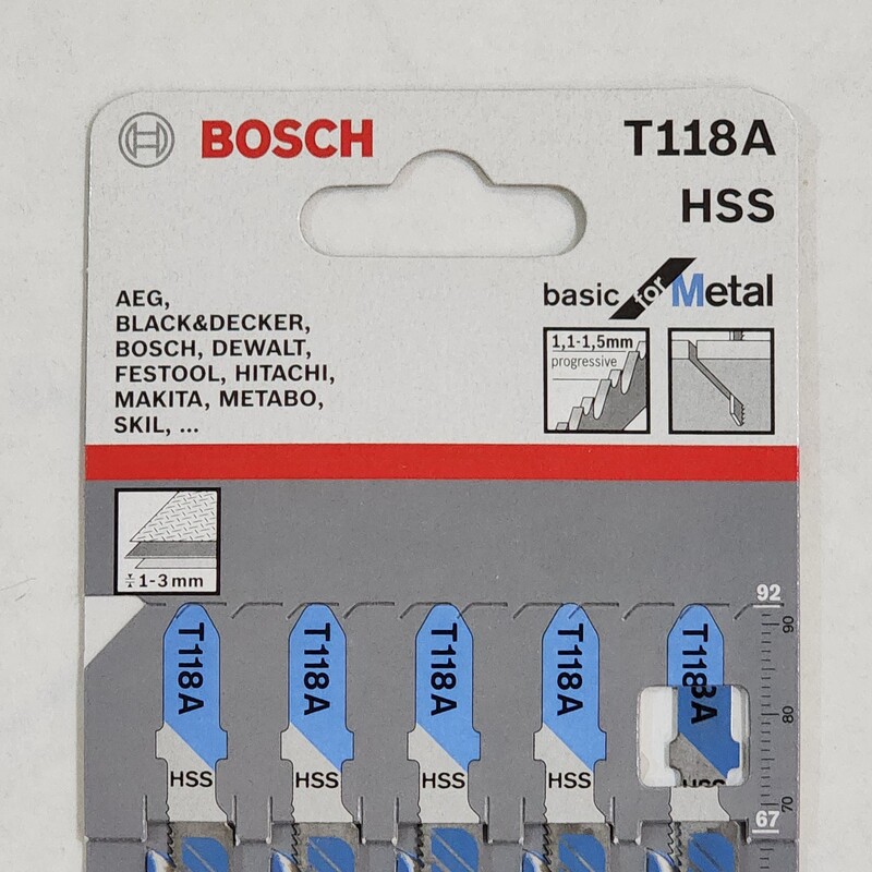 تیغ عمود بر آهن 5 عددی برند BOSCH اورجینال کد T118A