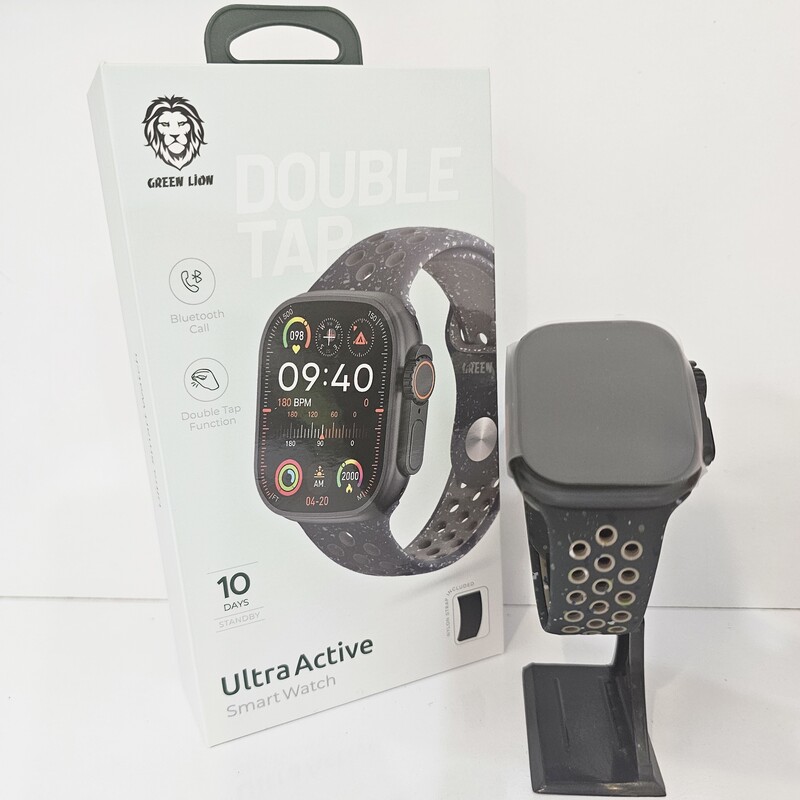 ساعت هوشمند Green Ultra Active Smart Watch دارای ظرفیت باتری 350 میلی آمپر ساعت می باشد و نوع باتری ساعت اولترا اکتیو لی