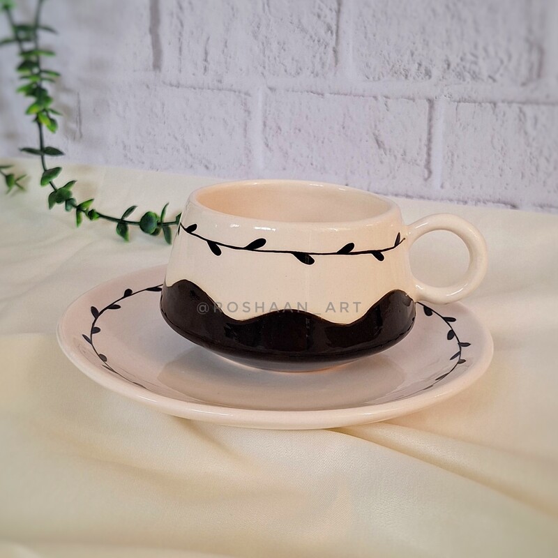 ماگ لیوان چایخوری بشقاب ظرف سرامیک دستساز