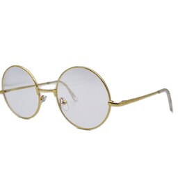 عینک آفتابی اسپرت زنانه و مردانه مدل گرد رنگ طلایی 