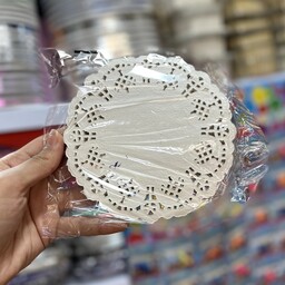 دستمال گیپور سایز 6 و نیم اینچ مناسب ساندویچ و تزئینات بسته 100 عددی