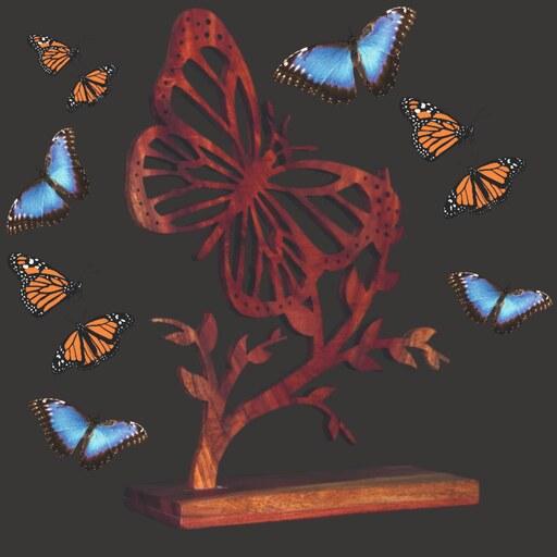 دکوری چوبی مدل پروانه