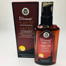 روغن آرگان اصلی دیسار DISAAR ، حجم 120 ml ، افزایش رشد مو ،نرم کننده قوی مو ، تقویت ریشه مو 