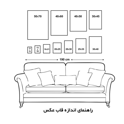 قاب عکس مدل 2 سانتی 7 تکه (عدد) رنگ مشکی