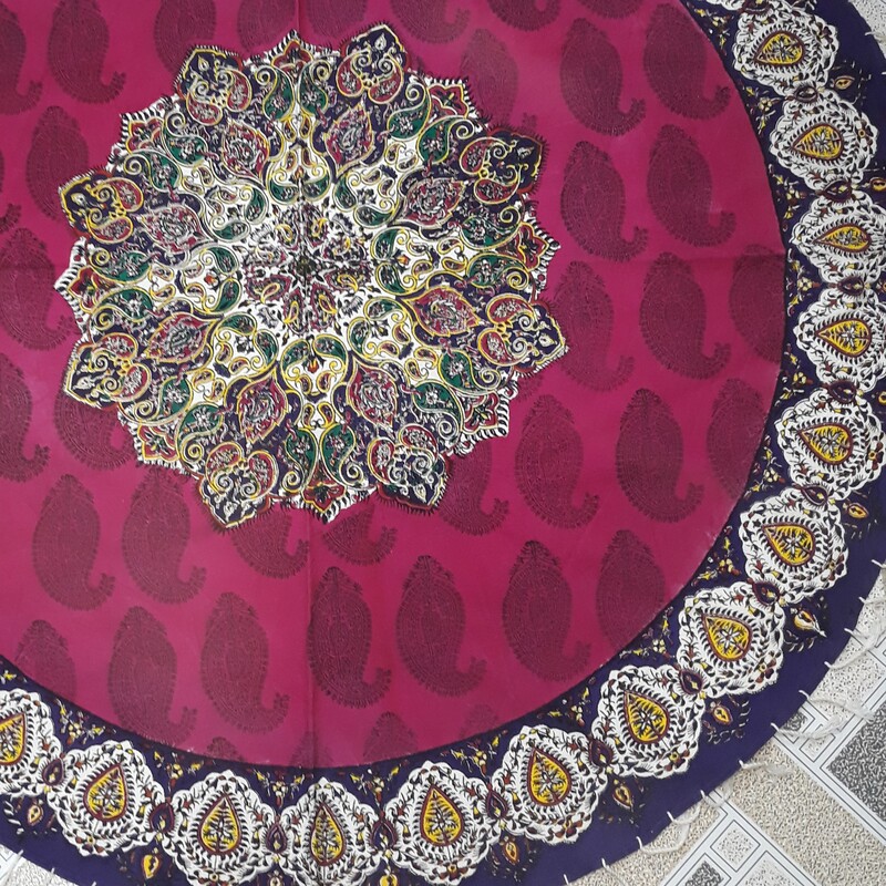 رومیزی و سفره قلمکار اصلی اصفهان درجه یک صادراتی 