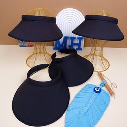 کلاه نقاب تل دار زنانه.کلاه آفتابگیر زنانه.کلاه مشکی زنانه(ارسال سریع)نقاب مشکی