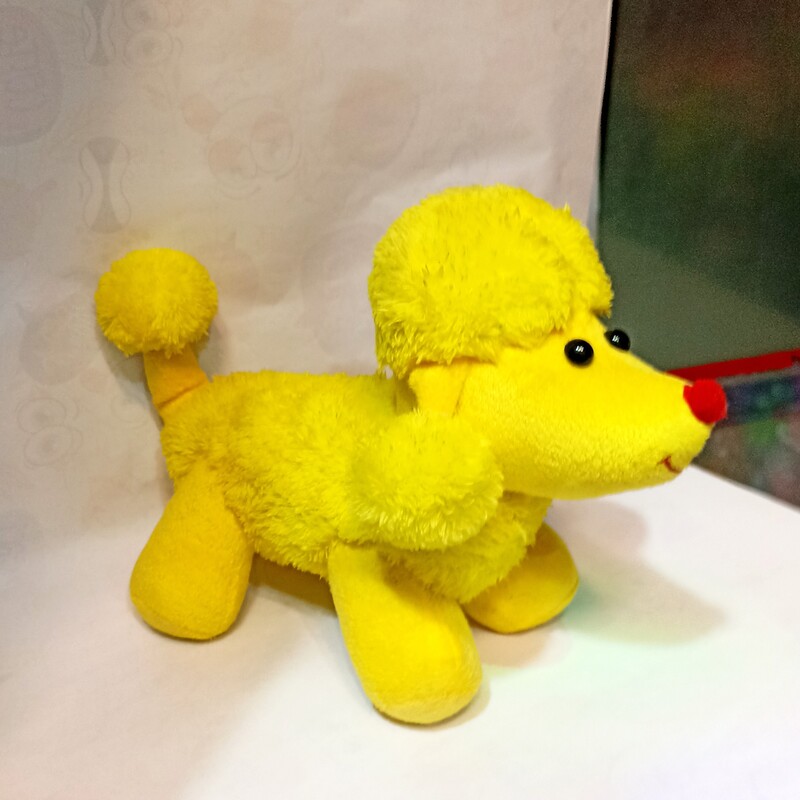 عروسک سگ اشرافی رنگ زرد 