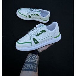 کفش کتونی LV سفید سبز در دسته بندی کفش مردانه 