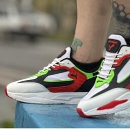 کتونی اسپرت PUMA NEW سفید قرمز سبز در دسته بندی کفش مردانه 