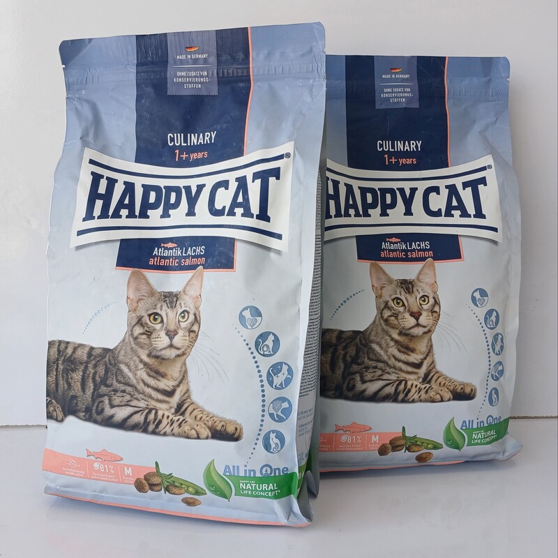 غذا خشک مخصوص گربه بالای یک سال برند هپی کت یک کیلو 300 گرم