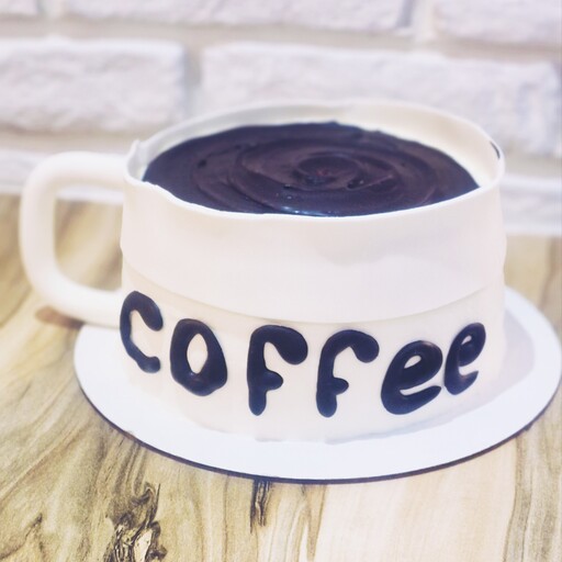 کیک خامه ای طرح کاپ قهوه(هزینه ی ارسال به صورت پس کرایه و به عهده ی مشتری میباشد)