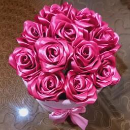 باکس گل رز روبانی با رنگ و تعداد دلخواه شما